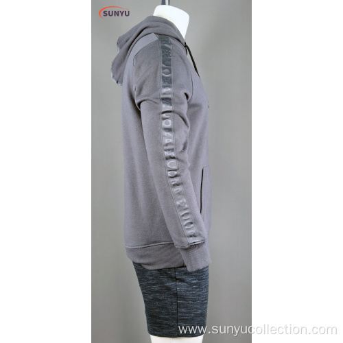 Men's crew neck long sleeve sweatshirt with hoodie